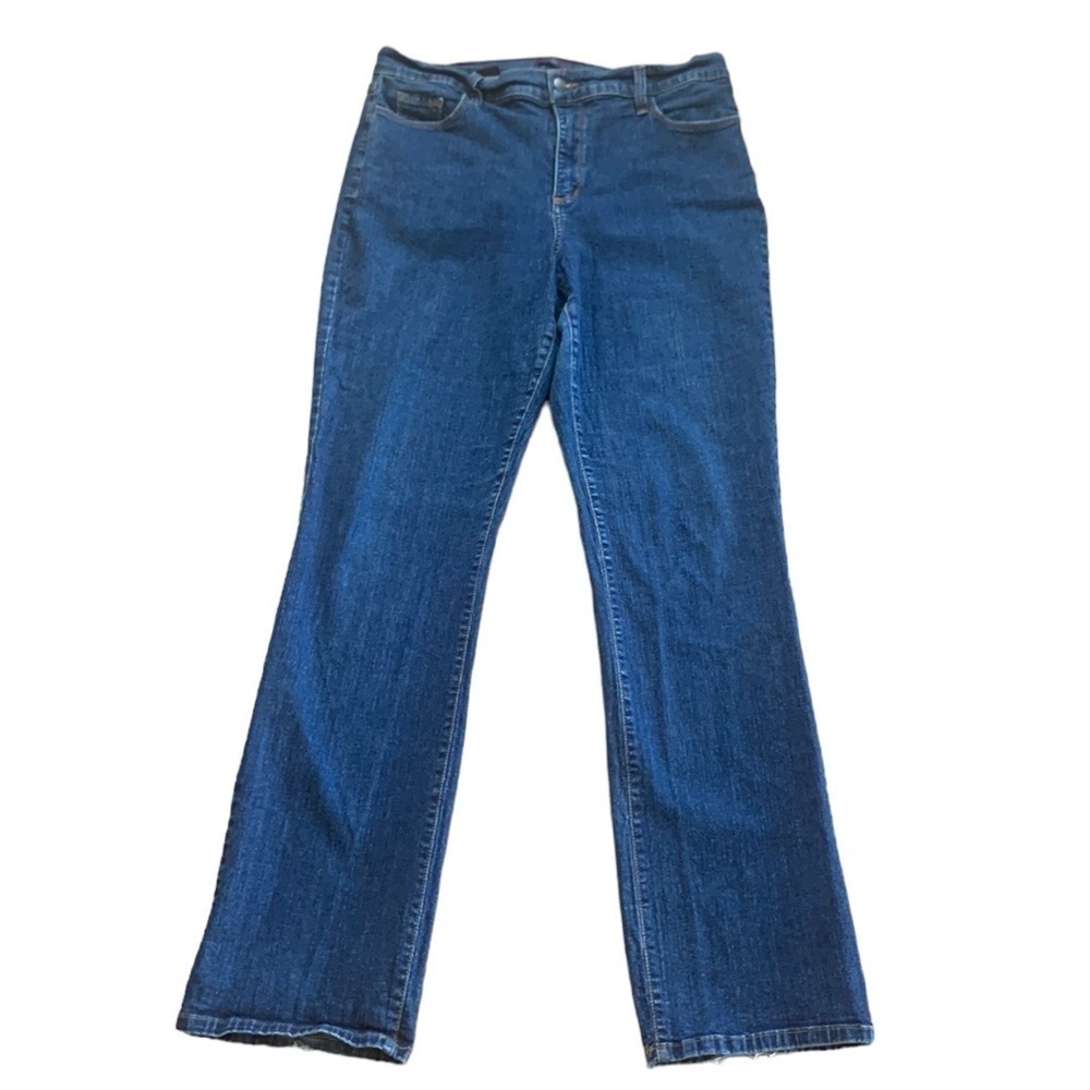NYDJ Straight Leg Stretch‎ Blue Jeans Size 10